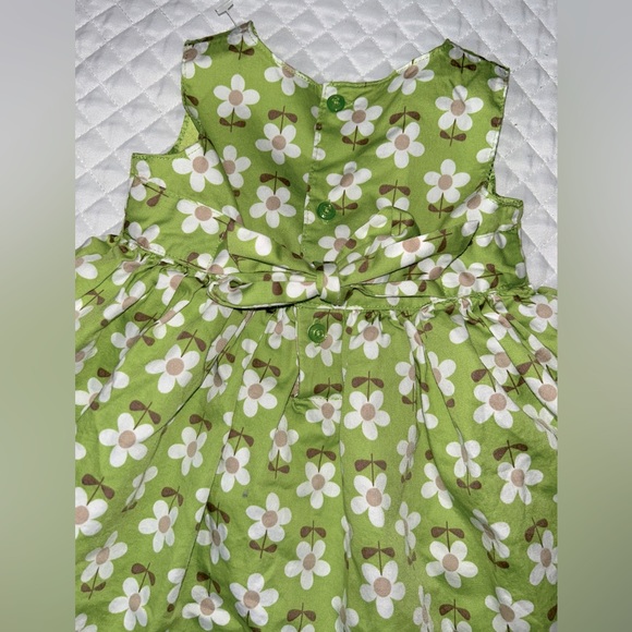 New Carter’s Infant Girls Sleeveless Lime Green Dress Floral Pattern Size 6 mths - Picture 5 of 7